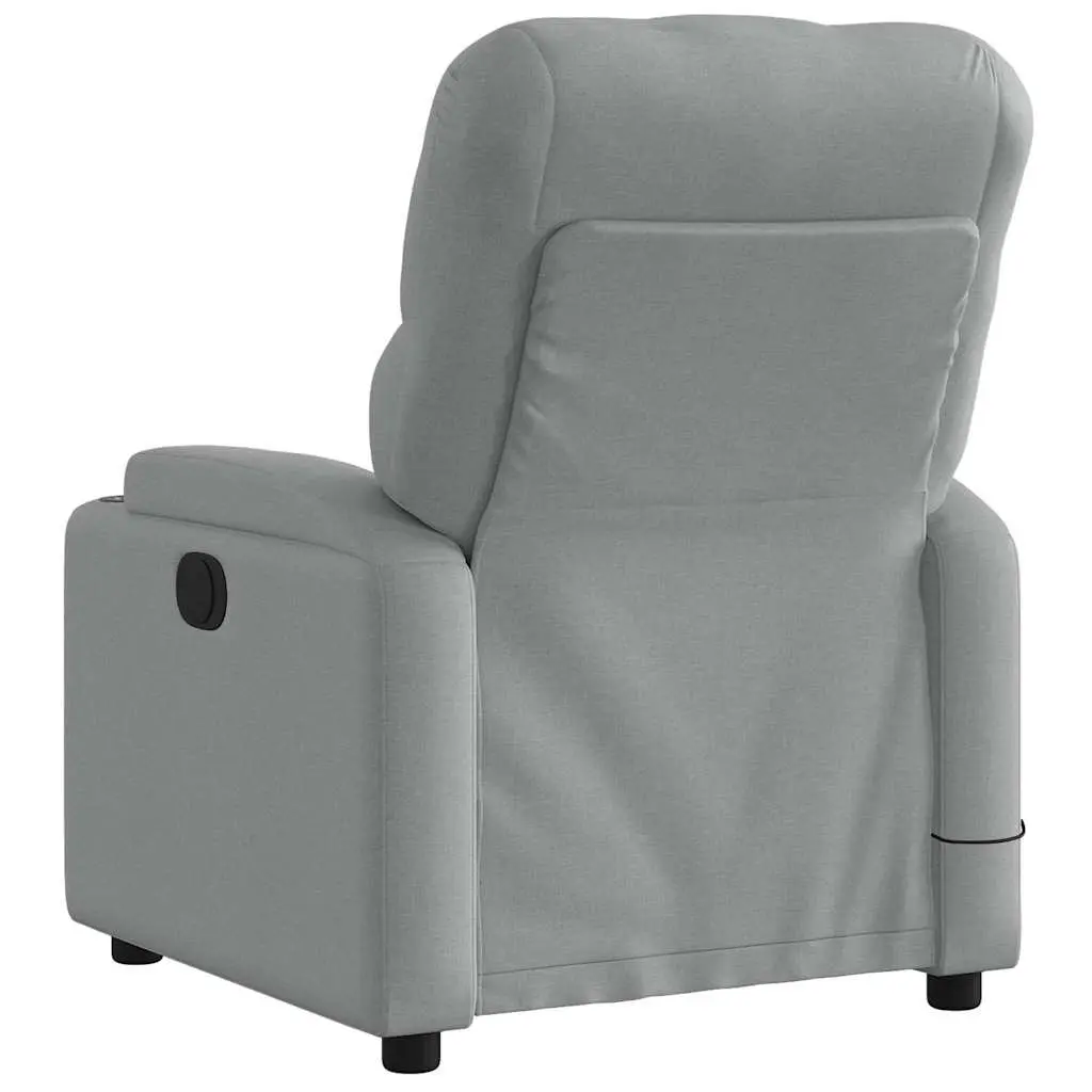 Electric Massage Recliner Chair for Living Room Grey Fabric