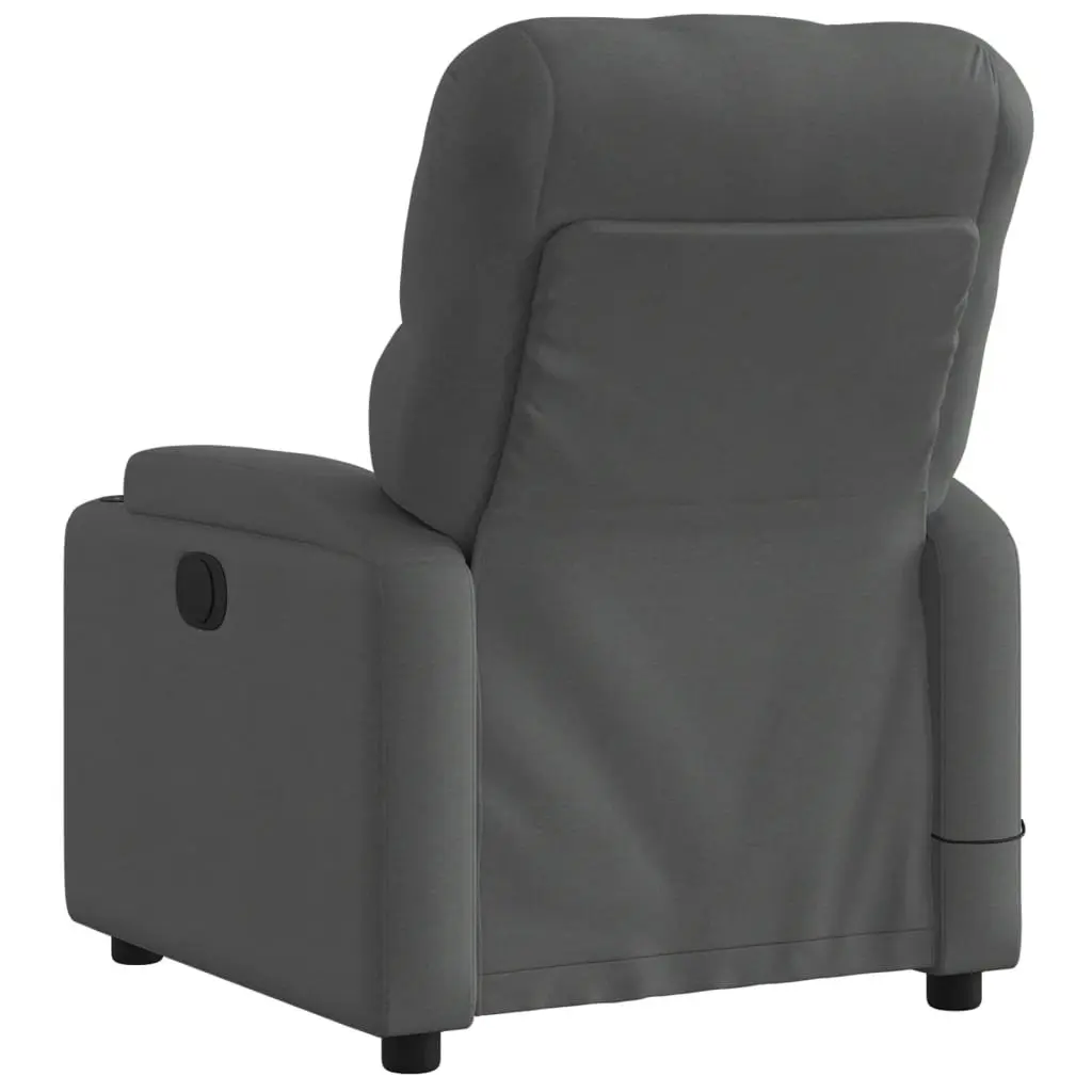 Electric Massage Recliner Chair for Home Grey Fabric 135 Degrees