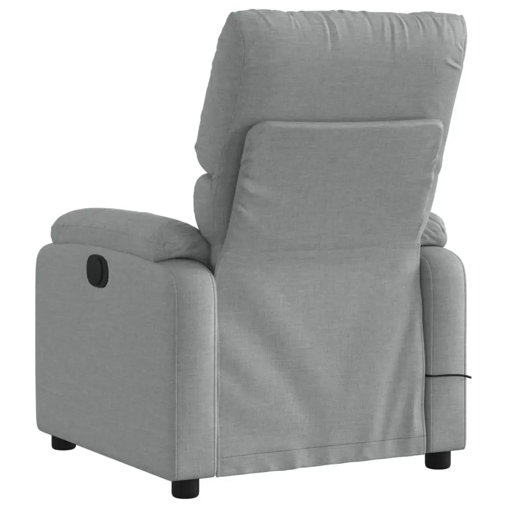 Grey Fabric Massage Recliner Chair