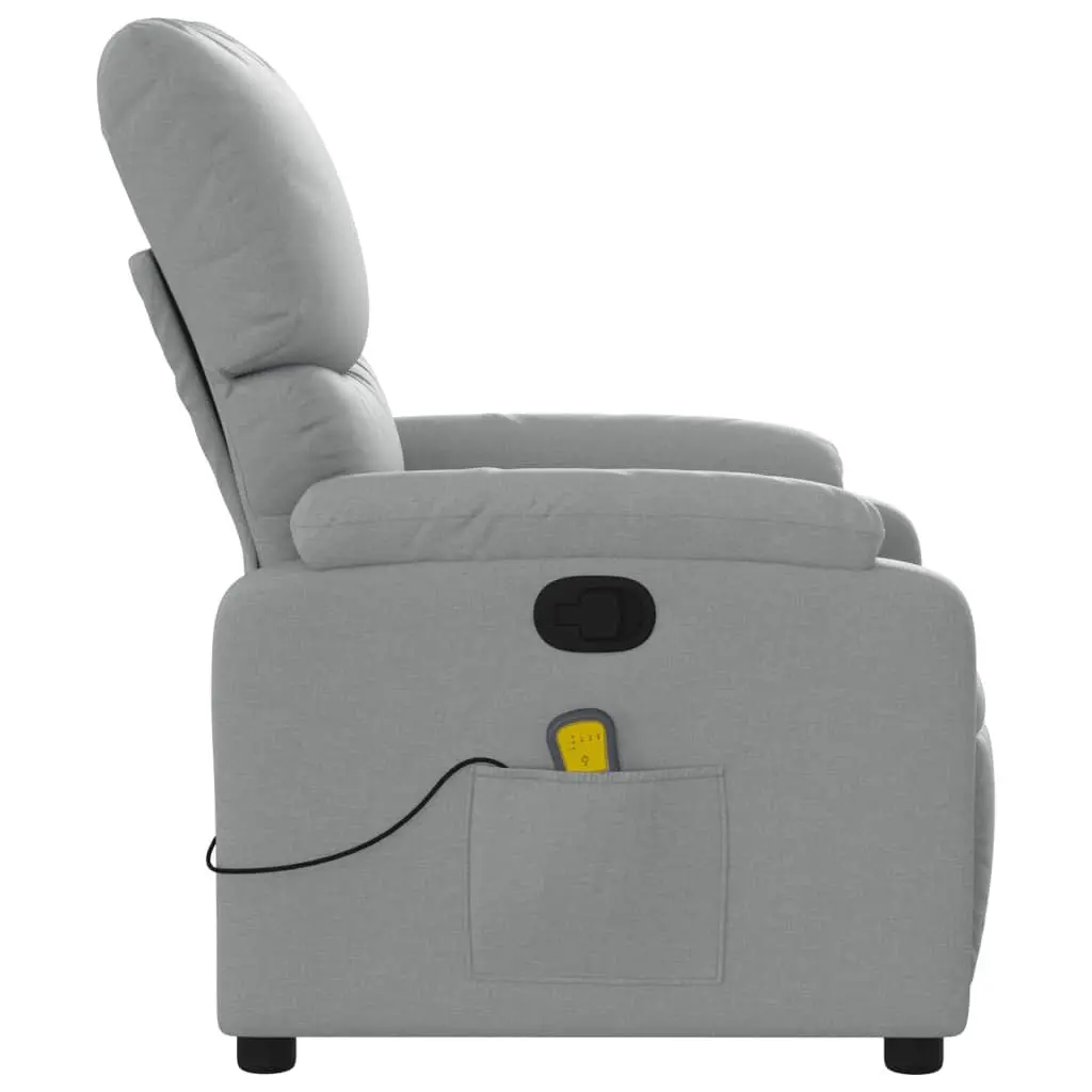 Grey Fabric Massage Recliner Chair