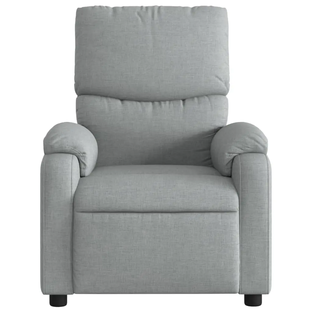 Electric Massage Recliner Chair for Lounge Grey Fabric 135 Degrees