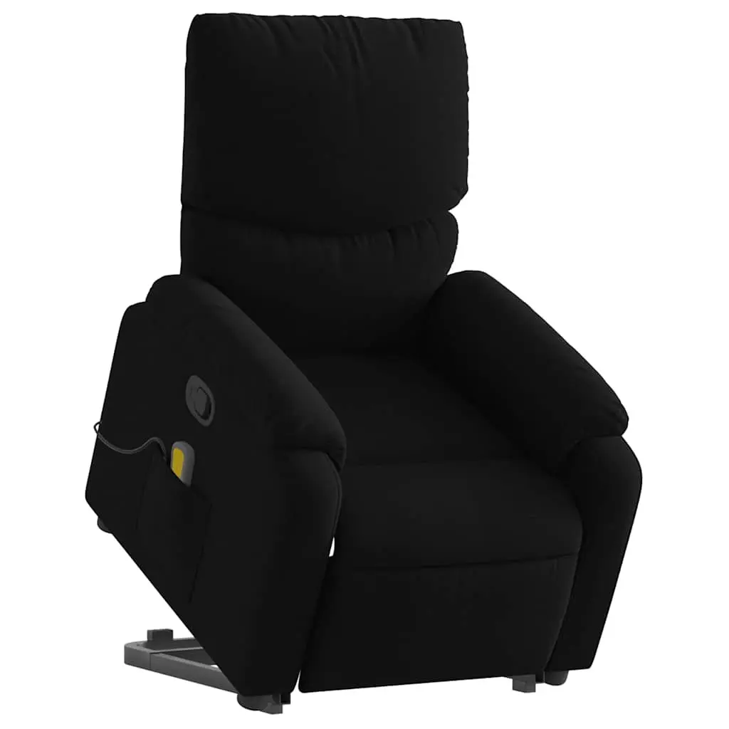Electric Massage Recliner Chair for Living Room Black Fabric