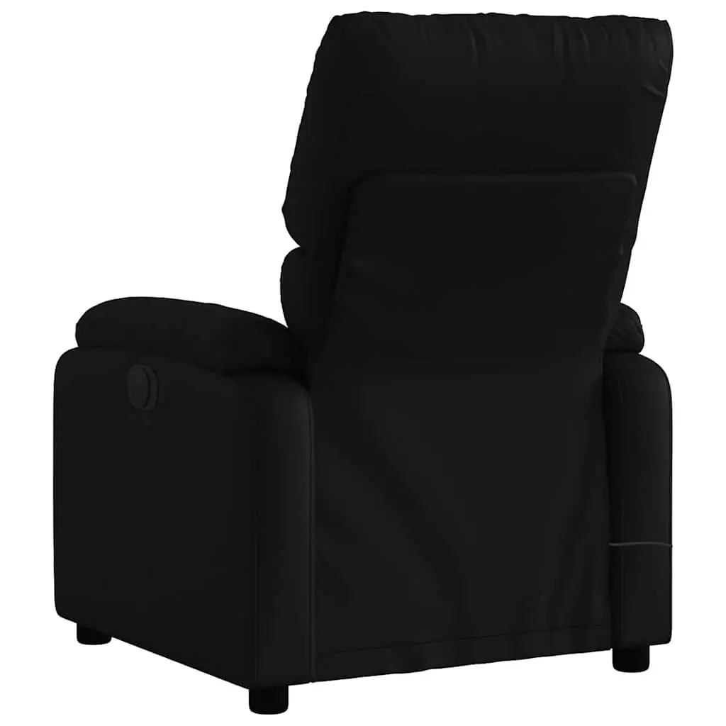Electric Massage Recliner Chair for Living Room Black Faux Leather 135 Degrees