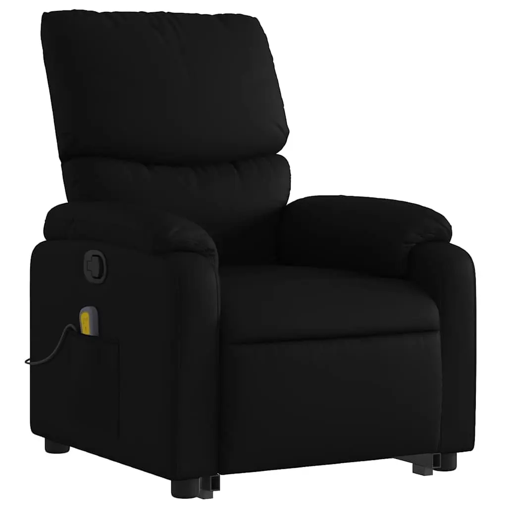 Electric Massage Recliner Chair for Living Room Black Faux Leather