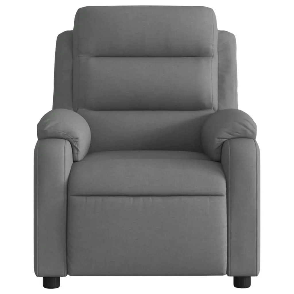 Electric Massage Recliner Chair for Living Room Grey Fabric 135 Degrees