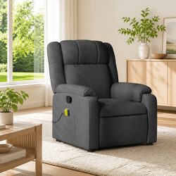 Specifications of Grey Fabric Manual Reclining Massage Chair