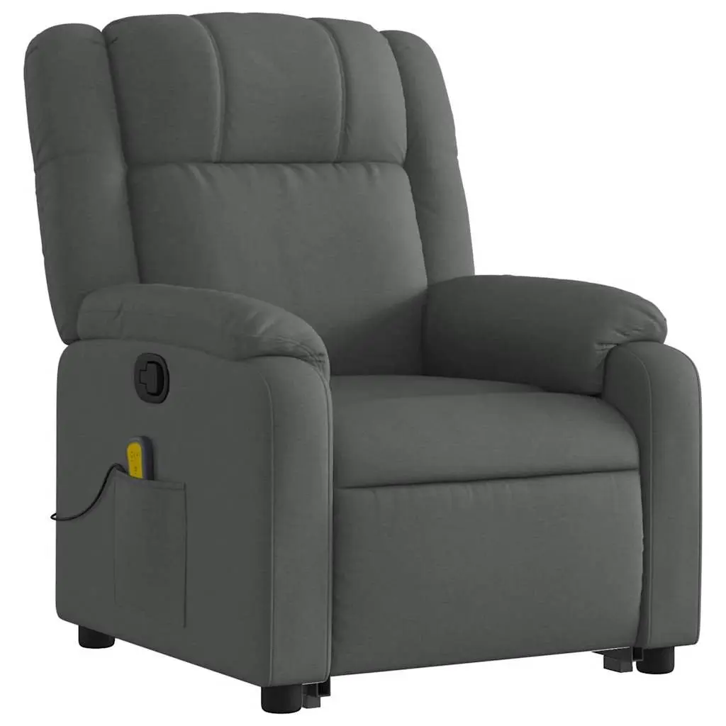Massage Recliner Chair Electric for Home Grey Fabric 135 Degrees