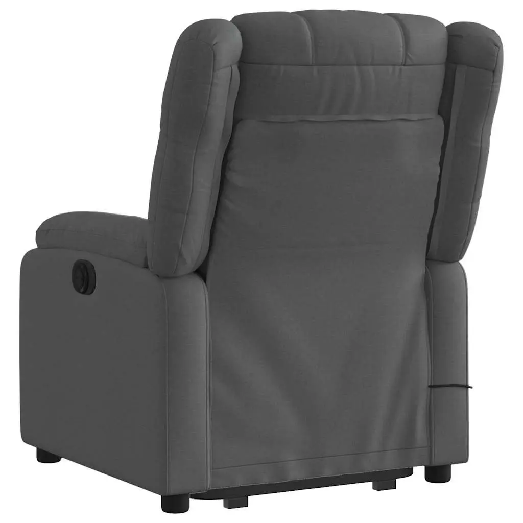 Massage Recliner Chair Electric for Home Grey Fabric 135 Degrees