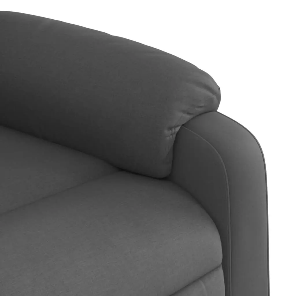 Recliner Armchair Living Room Grey Fabric Padded Seat Backrest