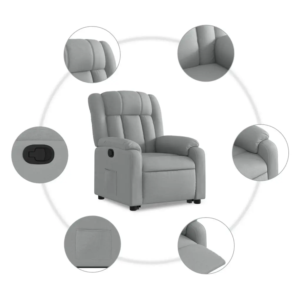Light Grey Stand Up Massage Recliner