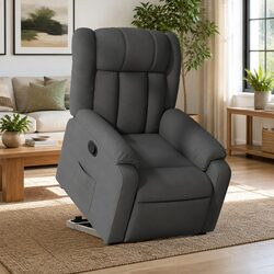 Grey Fabric Electric Lift Massage Recliner Specifications
