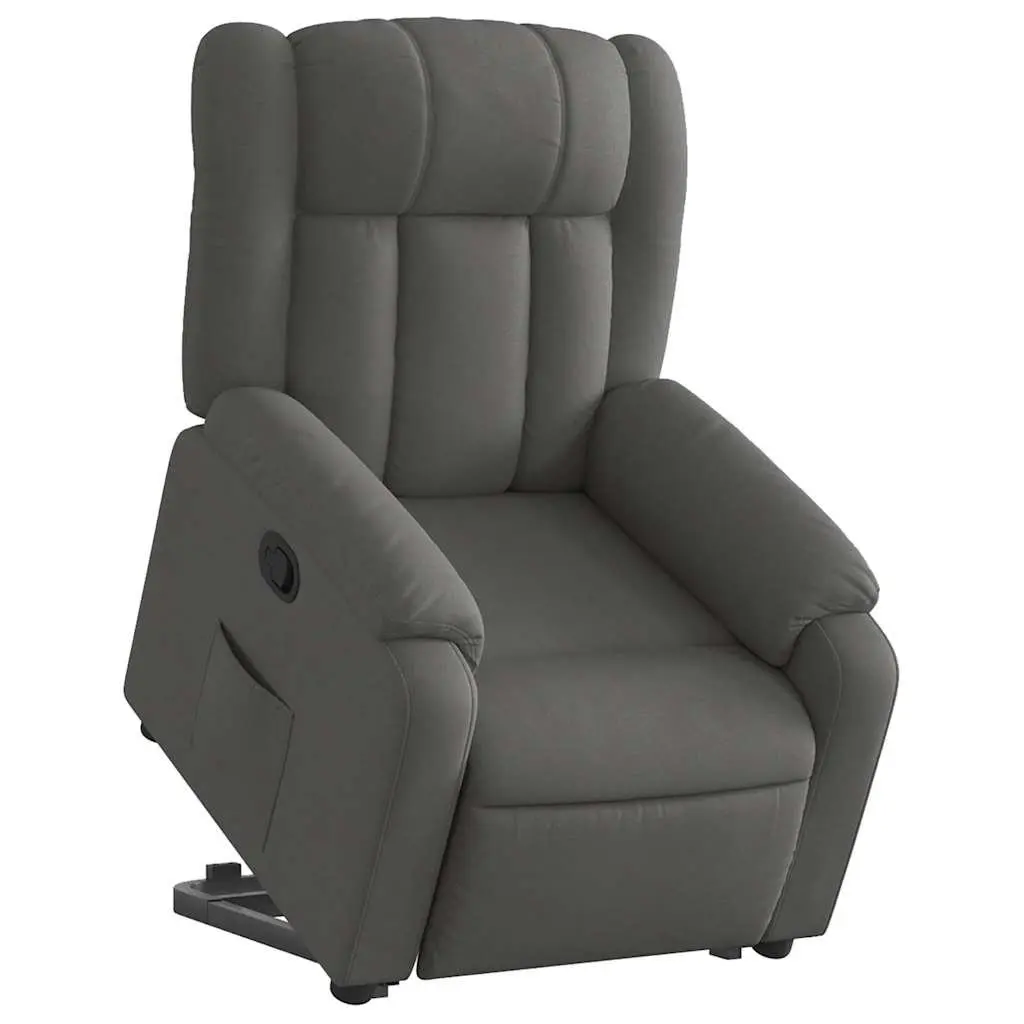 Electric Massage Recliner Chair for Living Room Grey Fabric
