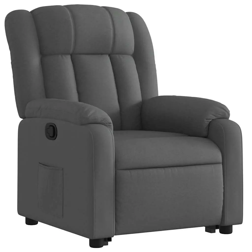Electric Massage Recliner Chair for Living Room Grey Fabric