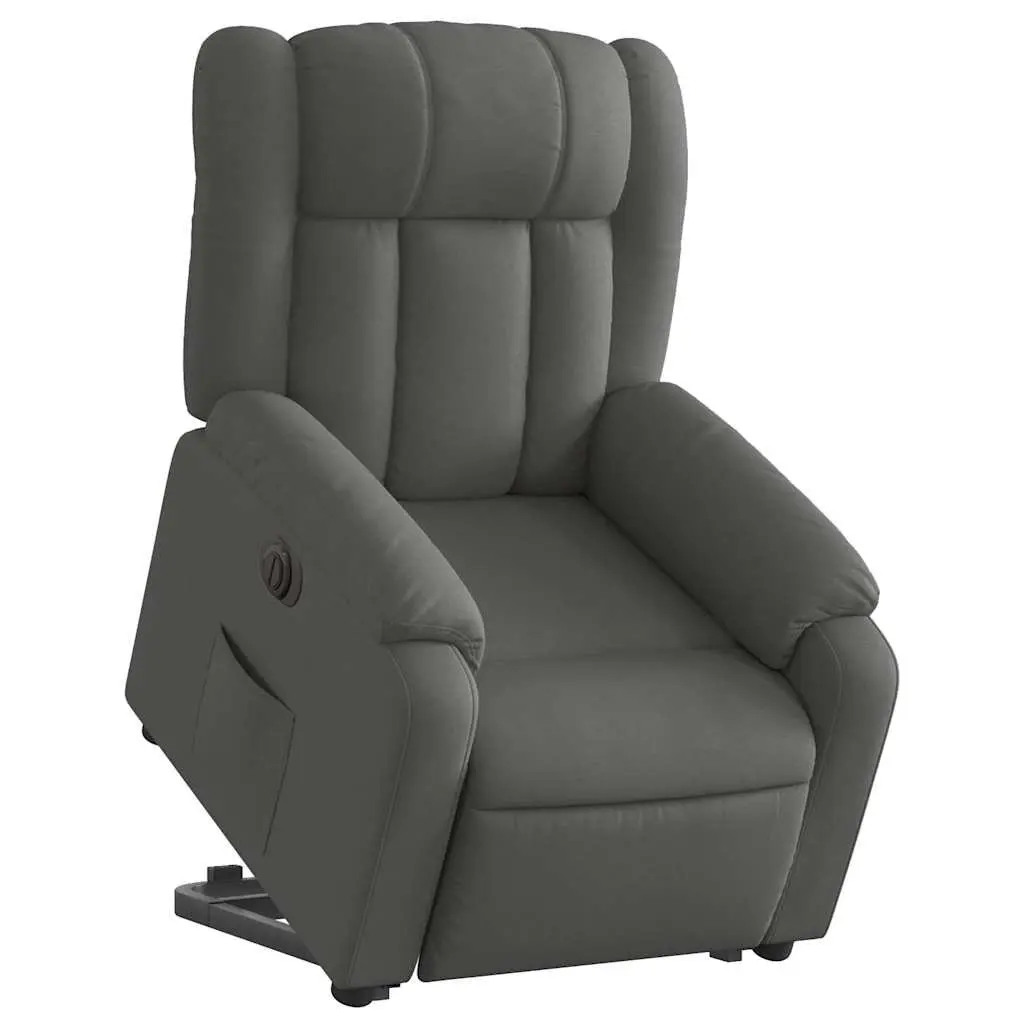 Electric Stand Up Recliner Chair for Elderly Grey Fabric