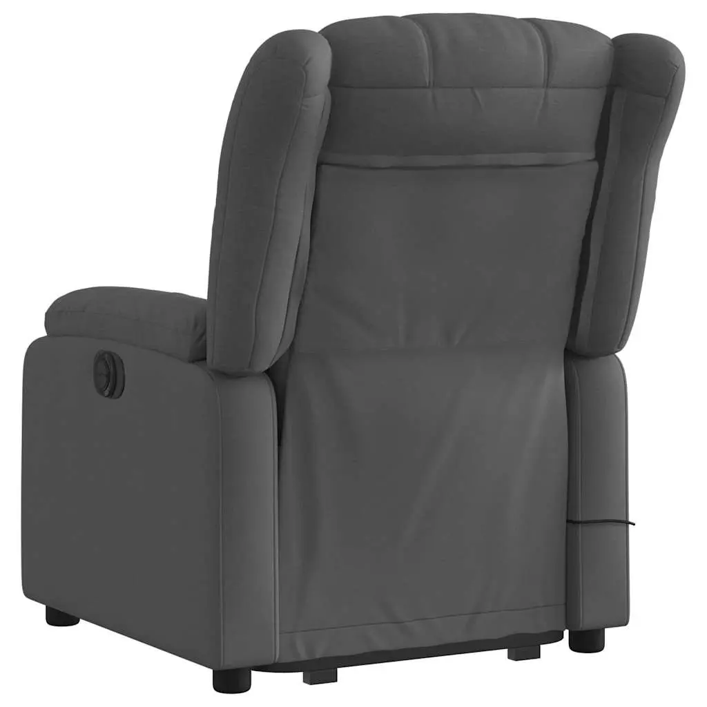 Electric Massage Recliner Chair for Living Room Grey Fabric