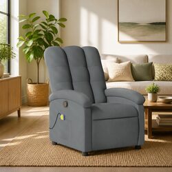 Specifications for the Grey Fabric Manual Recline Massage Chair
