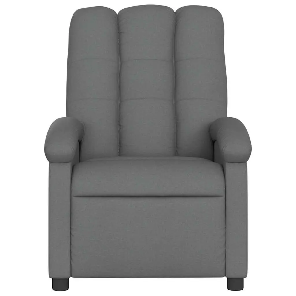 Grey Fabric Manual Recline Massage Chair