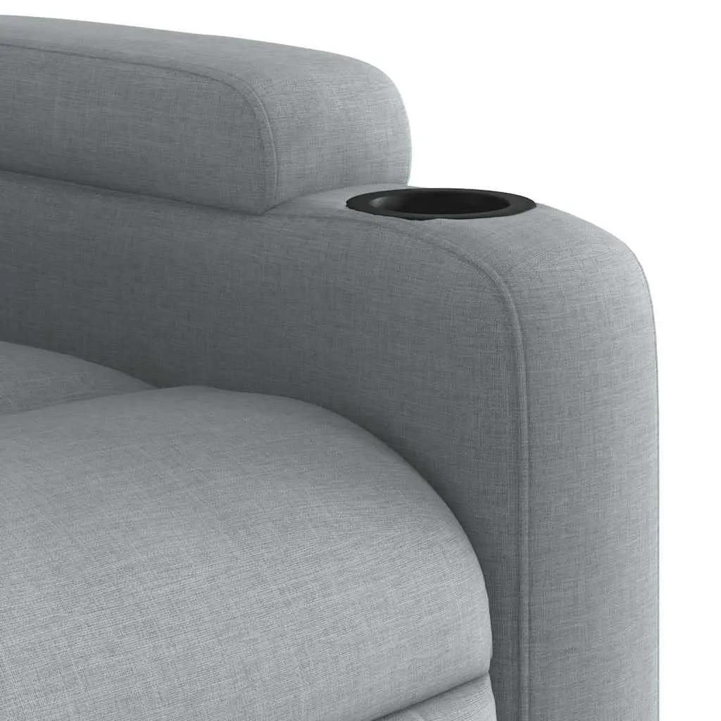 Massage Recliner Chair for Living Room or Bedroom Manual Reclining Grey Fabric