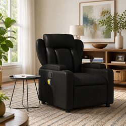 Specifications of Black Faux Leather Massage Recliner Chair