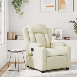 Specifications of Cream Faux Leather Massage Recliner Chair
