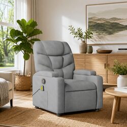 Grey Fabric Manual Reclining Massage Chair Specifications