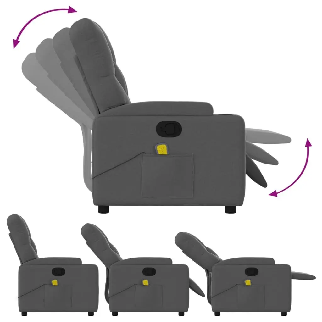Grey Manual Reclining Chair with Massage