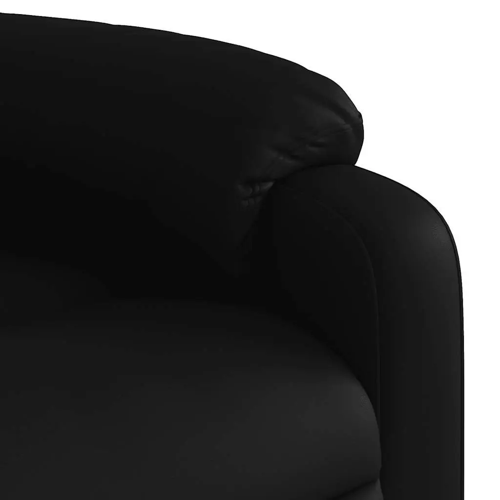 Massage Recliner Chair for Home Black Faux Leather Manual Recline 135 Degree