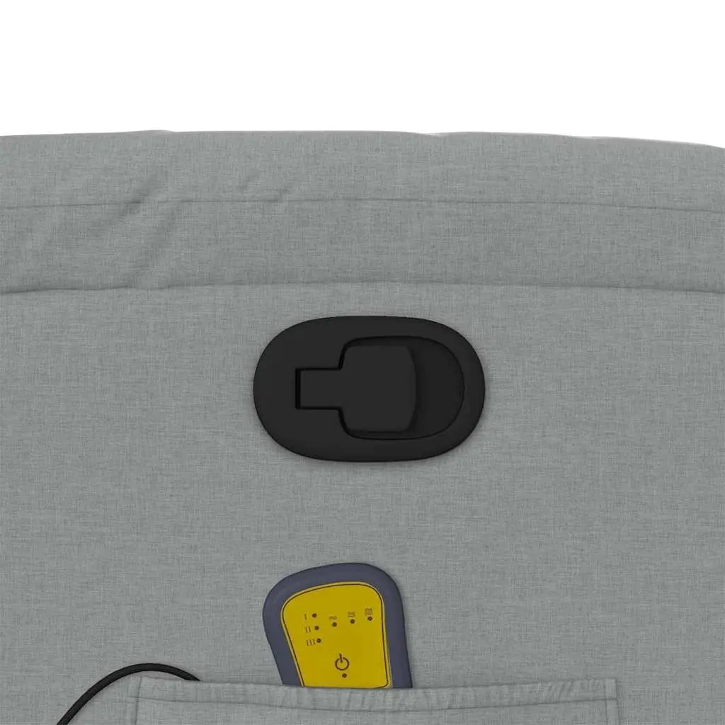 Light Grey Fabric Reclining Massage Chair with 6 Points