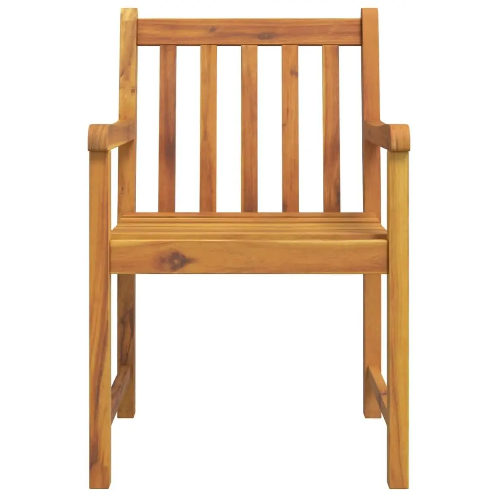 3 Piece Solid Acacia Wood Outdoor Dining Set with Chairs