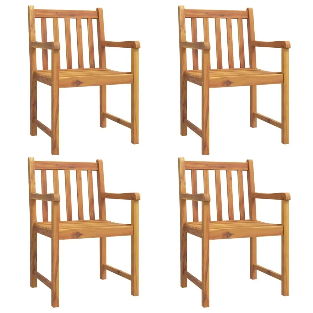 5 Piece Garden Dining Set with Solid Acacia Wood