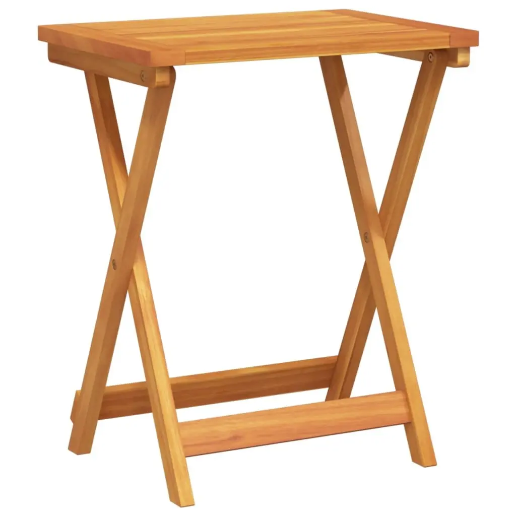 Folding Garden Dining Set Outdoor Use 3 Piece Acacia Wood Table Chairs