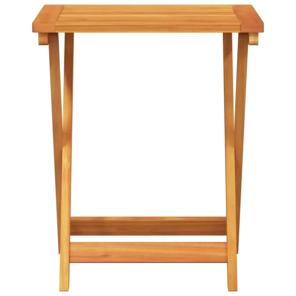 Folding Garden Dining Set Outdoor Use 3 Piece Acacia Wood Table Chairs