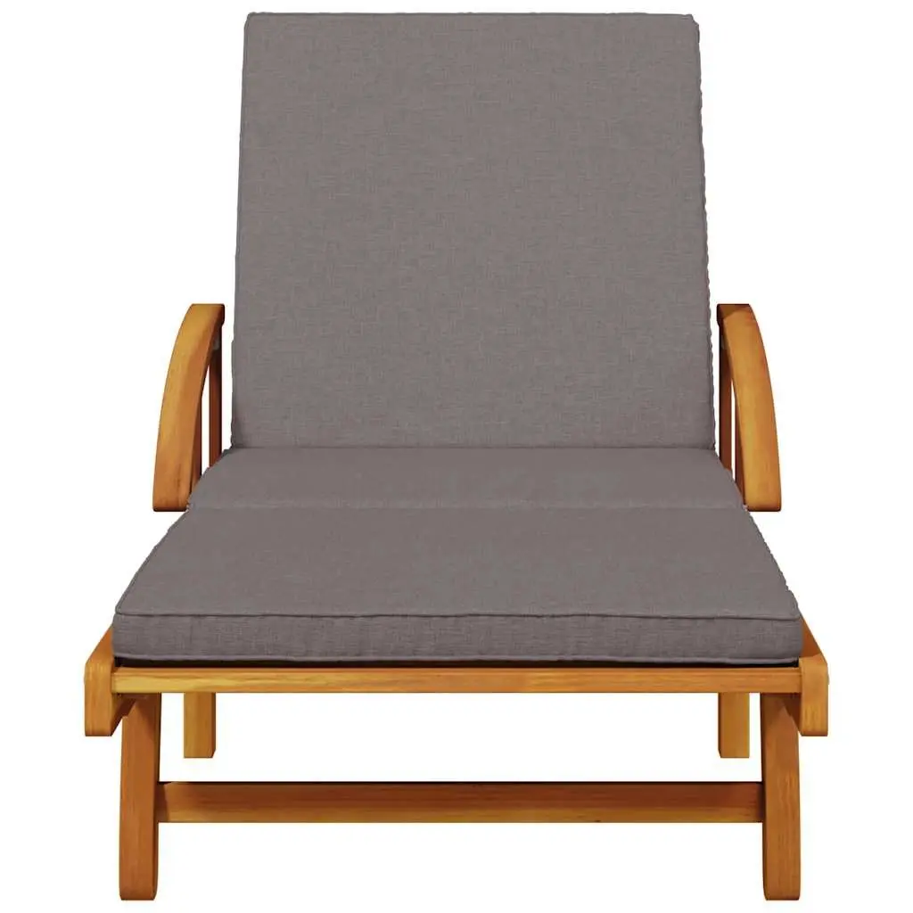 Sun Loungers Set 2 pcs Outdoor Furniture Garden Patio Solid Acacia Wood