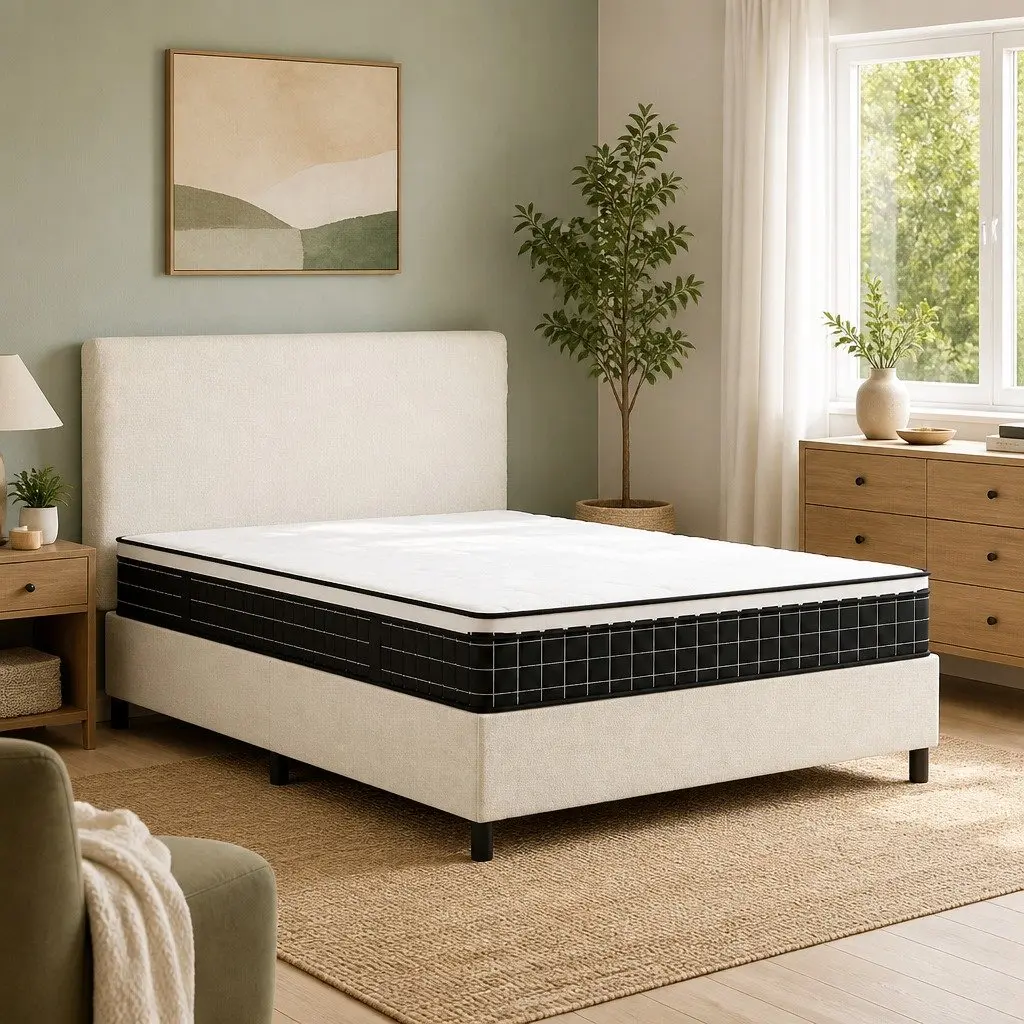 Bonnell Spring Mattress Double Size 137x190 cm Medium Firmness Removable Cover