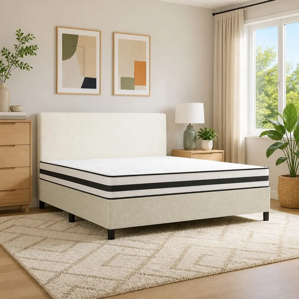 Bonnell Spring Mattress for Supportive Sleep Queen Size 183x203cm Medium Firm Foam Comfort