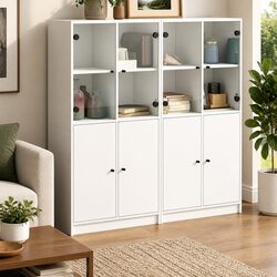 Specifications for White Bookcase with Hinged Doors