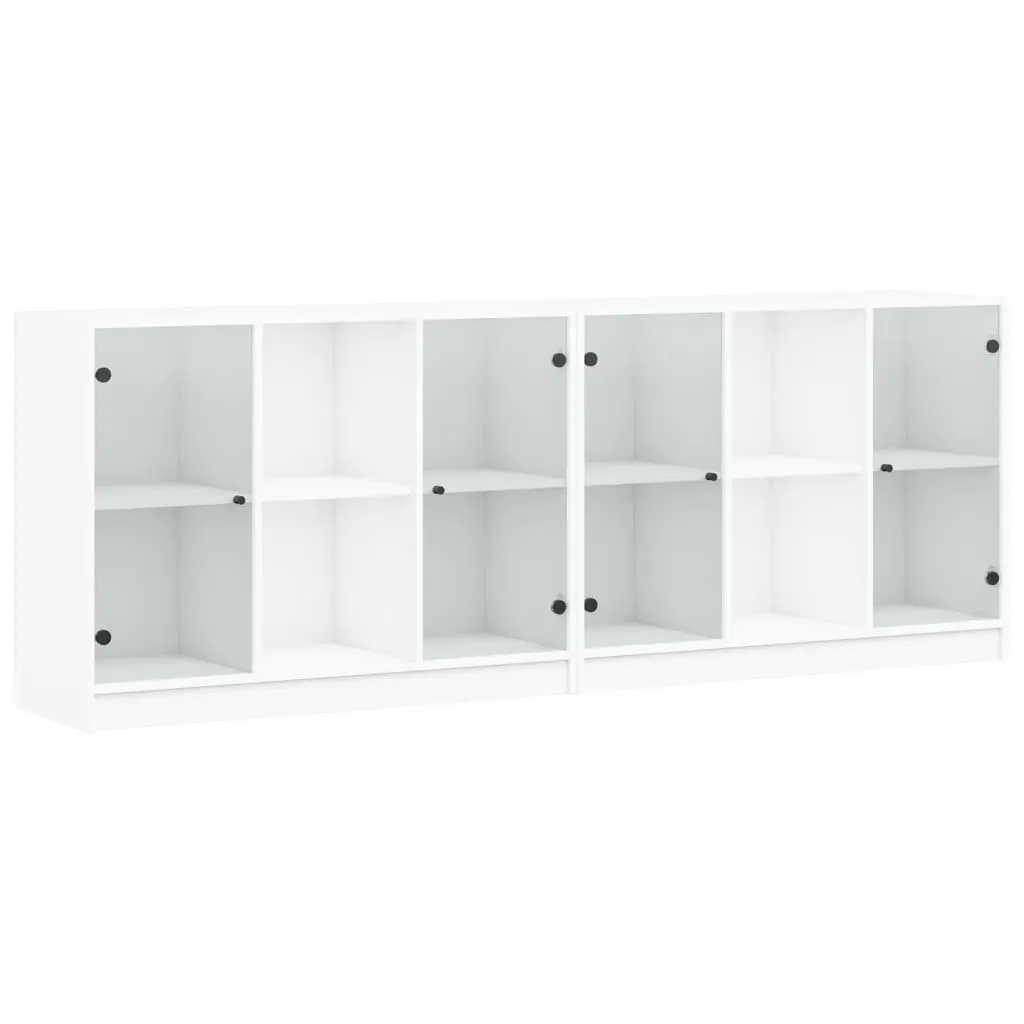 Bookcase for Home Office White 204x37x75cm
