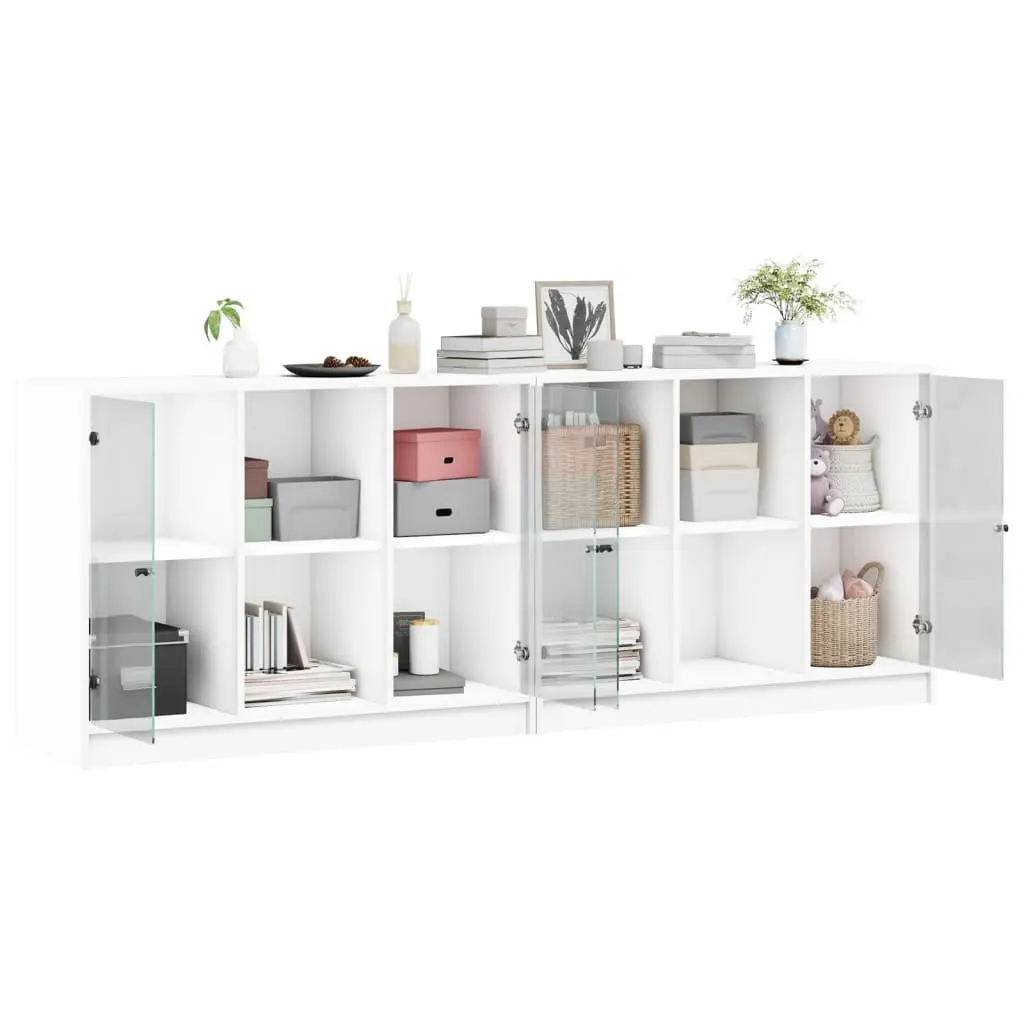 Bookcase for Home Office White 204x37x75cm