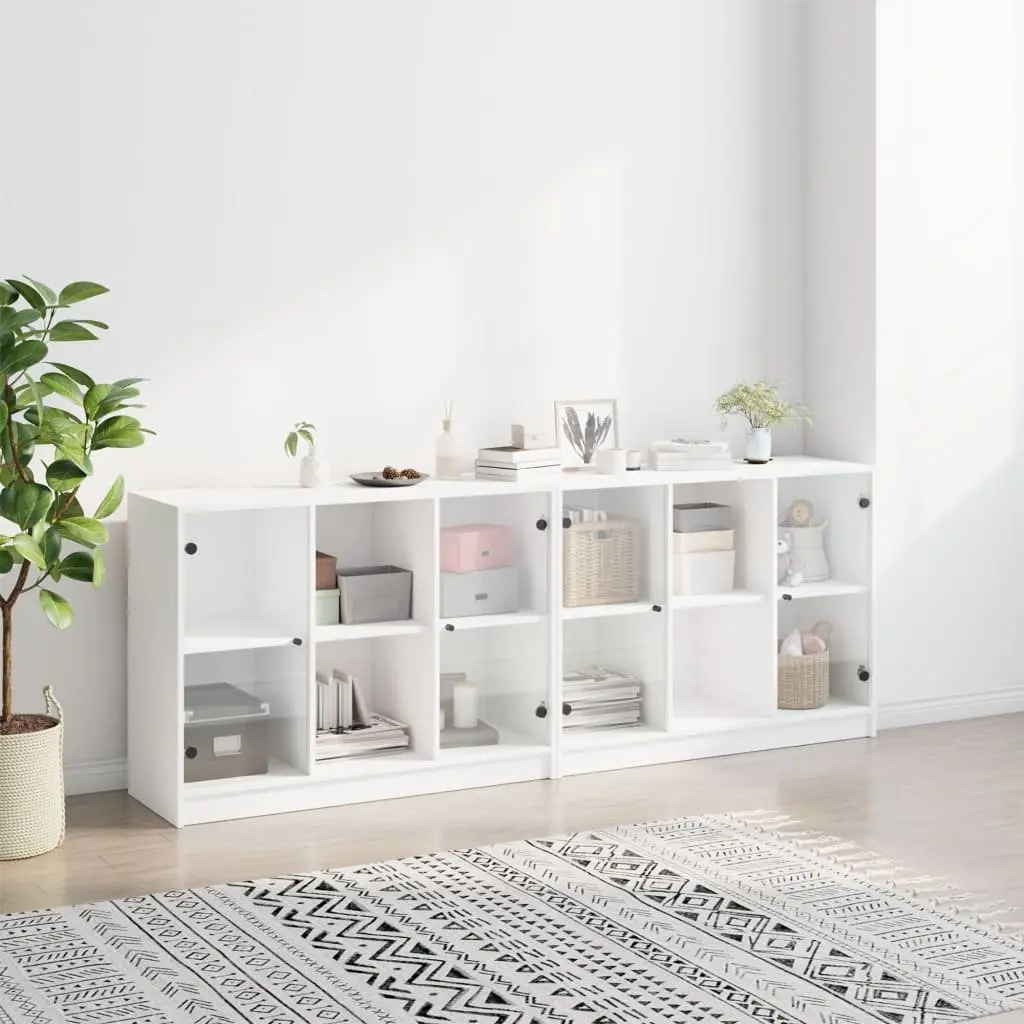 Bookcase for Home Office White 204x37x75cm