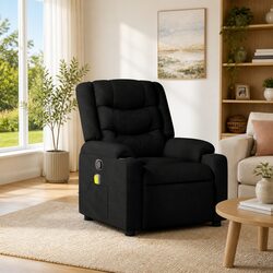 Technical Specs of Black Fabric Massage Recliner Chair