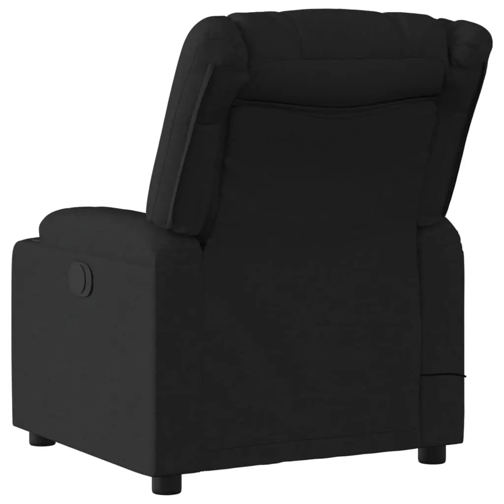 Massage Recliner Chair Living Room Black Fabric Manual 135 Degrees