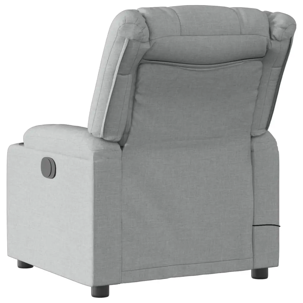 Electric Massage Recliner Chair for Living Room Grey Fabric