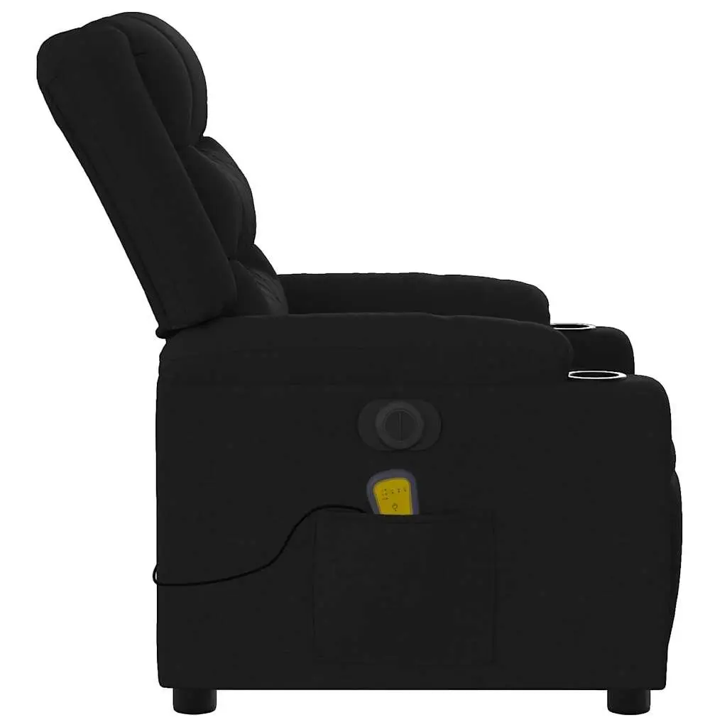 Electric Massage Recliner Chair for Living Room Black Fabric