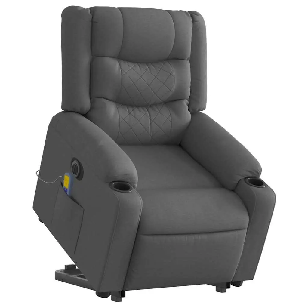 Electric Massage Recliner Chair for Elderly Comfort Fabric Armchair 135 Degrees