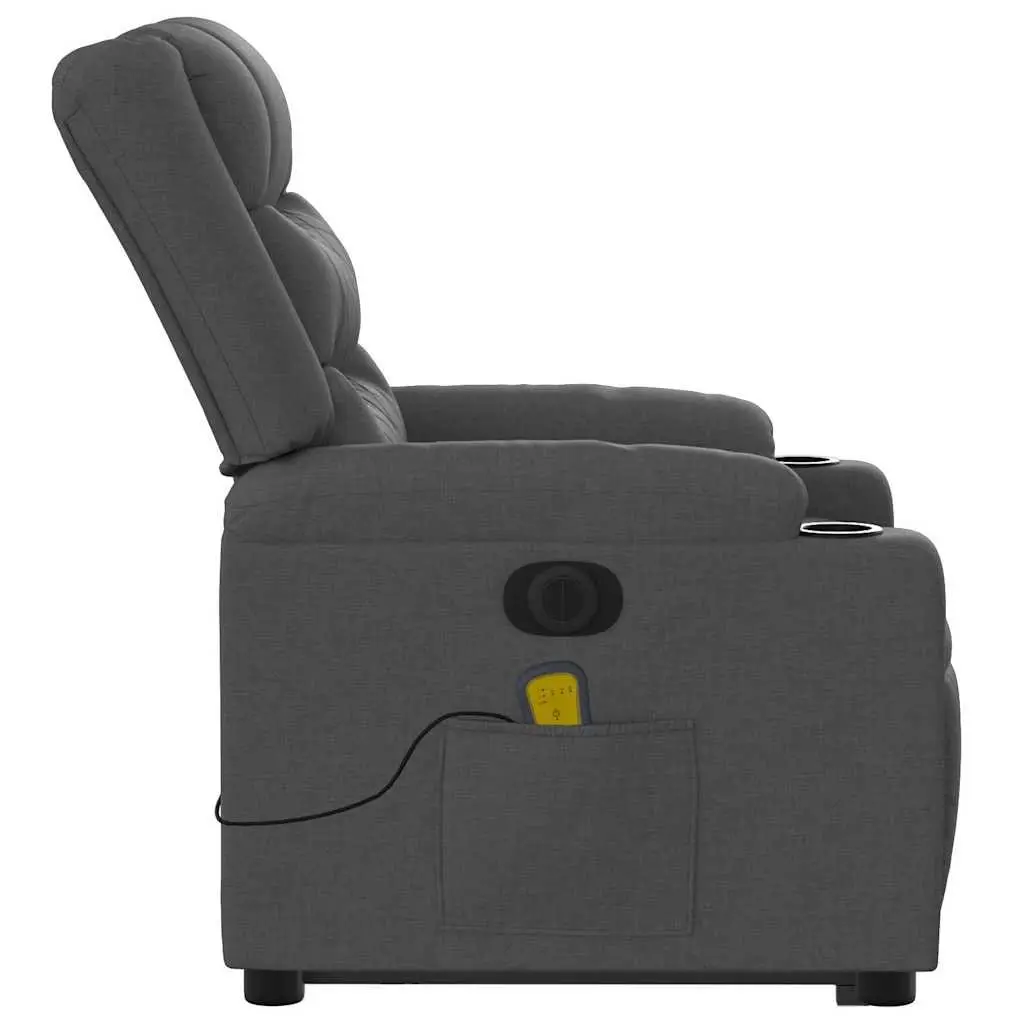 Electric Massage Recliner Chair for Elderly Comfort Fabric Armchair 135 Degrees