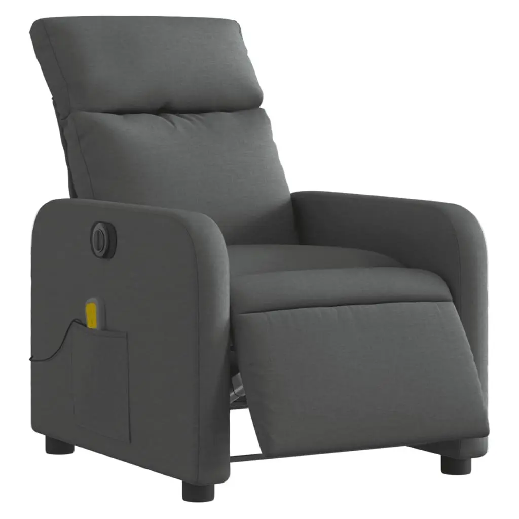 Electric Massage Recliner Chair for Living Room Grey Fabric