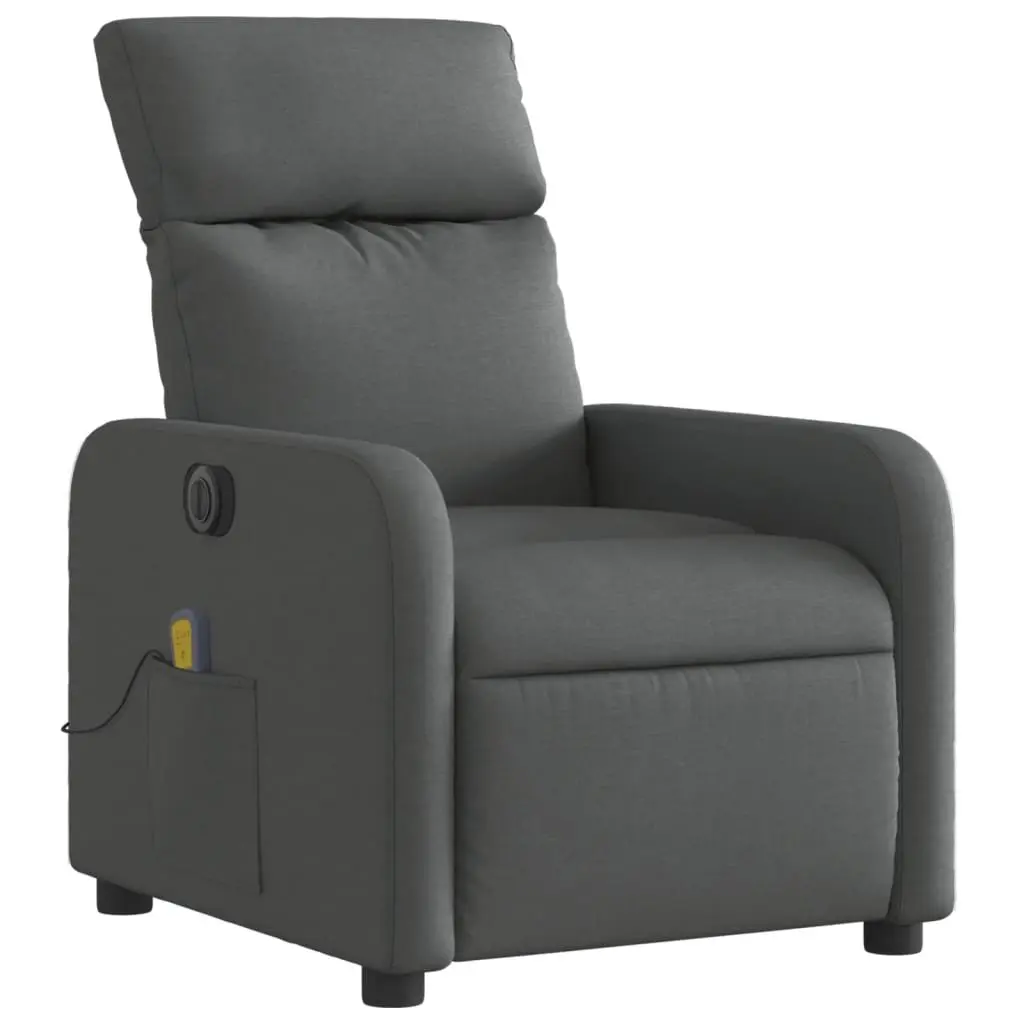 Electric Massage Recliner Chair for Living Room Grey Fabric