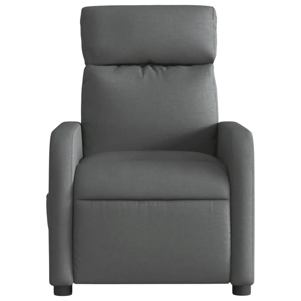 Electric Massage Recliner Chair for Living Room Grey Fabric