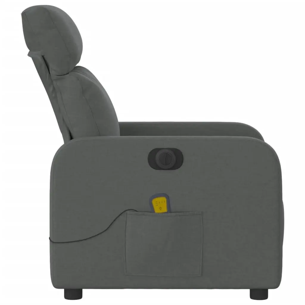 Electric Massage Recliner Chair for Living Room Grey Fabric