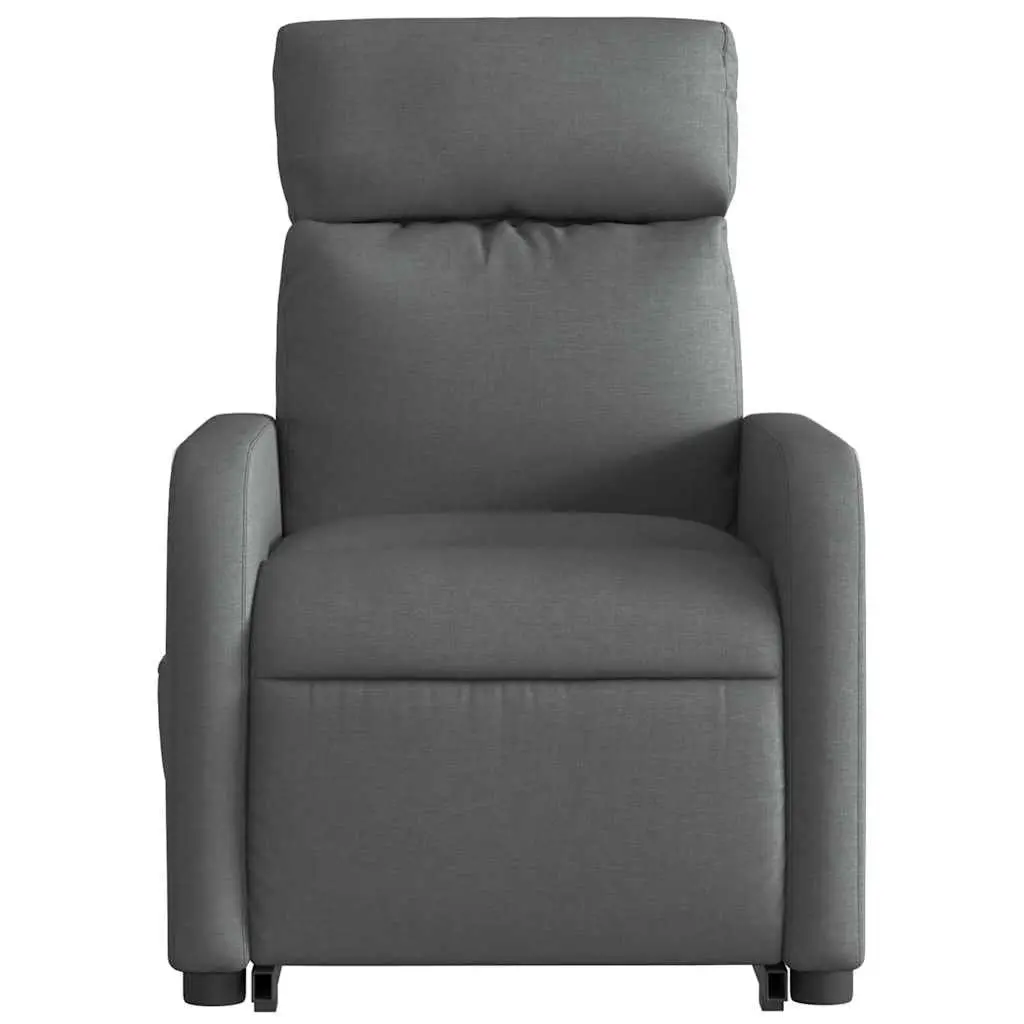 Massage Recliner Chair for Living Room with Power Lift Function Grey Fabric